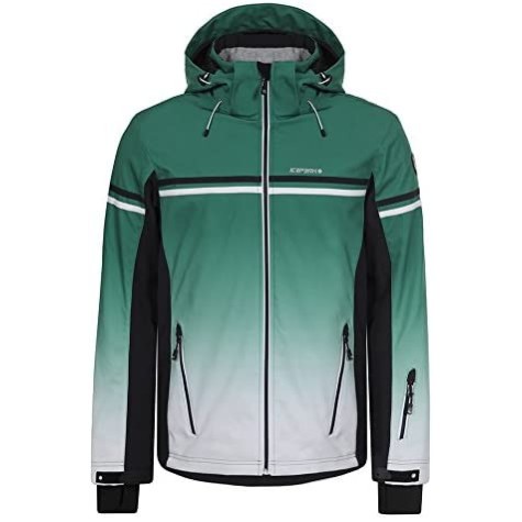 Icepeak Giacca da Sci Uomo Verde Bianco e Blu in Soft Shell