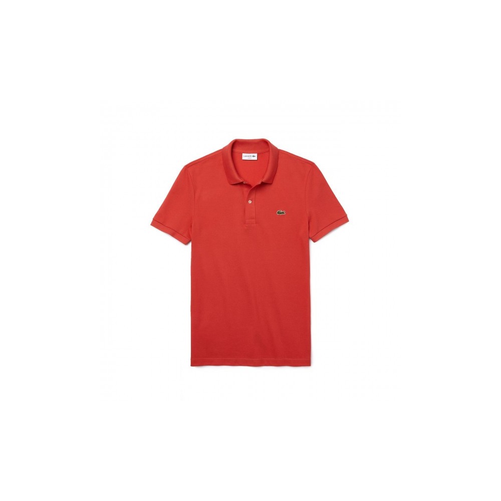 POLO LACOSTE SLIM FIT ROUGE UOMO