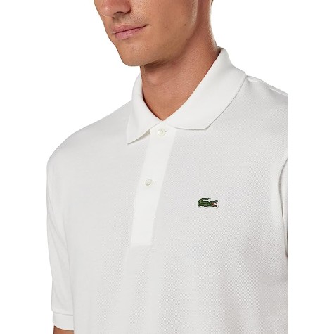 POLO LACOSTE CLASSIC FIT BIANCO UOMO