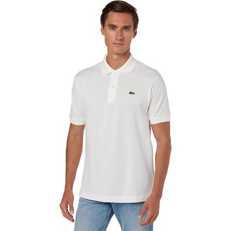 POLO LACOSTE SLIM FIT BIANCO UOMO