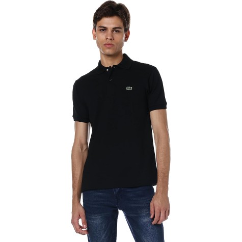 POLO LACOSTE SLIM FIT NERA UOMO