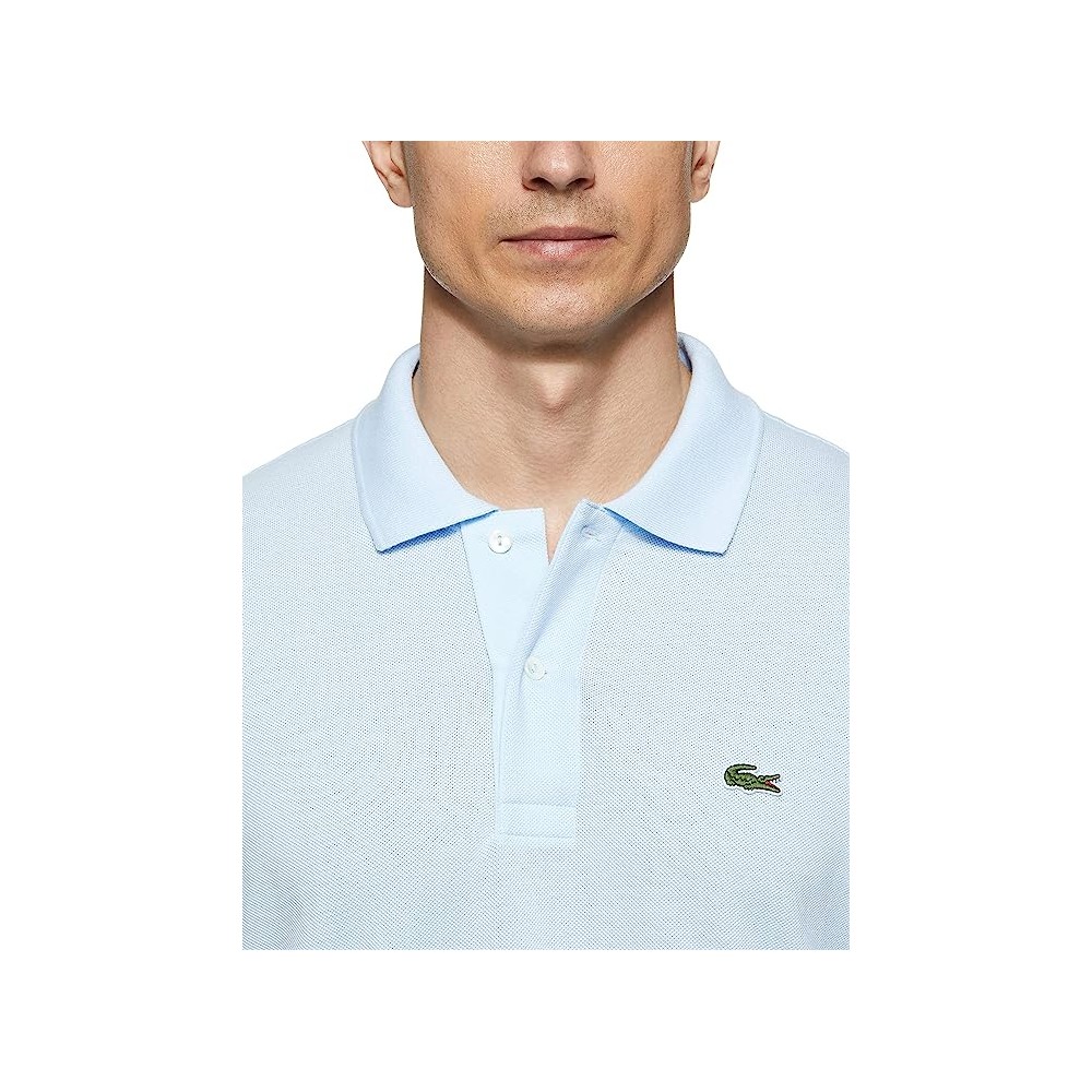 POLO LACOSTE CLASSIC FIT CELESTE UOMO