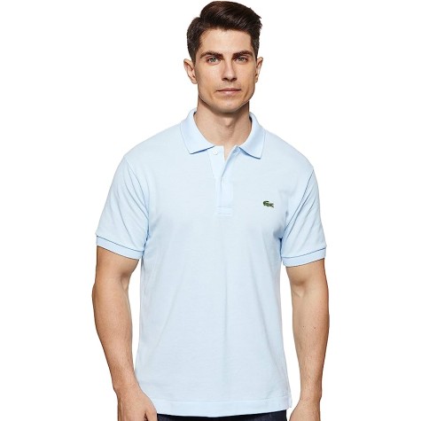 POLO LACOSTE CLASSIC FIT CELESTE UOMO