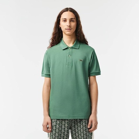 POLO LACOSTE CLASSIC FIT KAKI UOMO