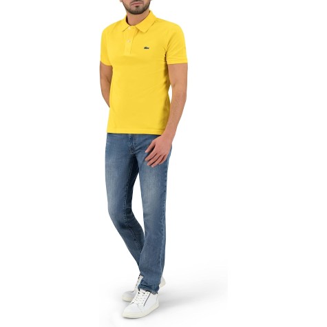 POLO LACOSTE SLIM FIT JAUNE C7T UOMO