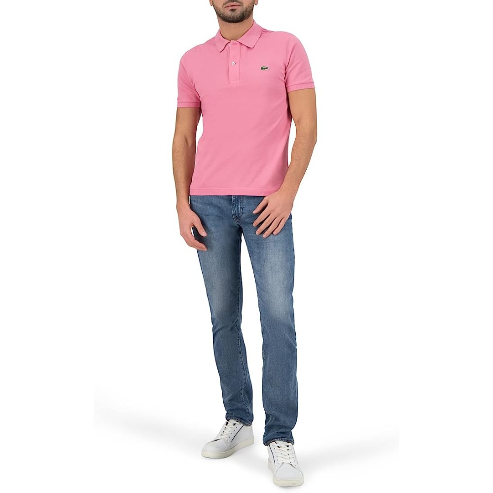POLO LACOSTE SLIM FIT ROSE UOMO
