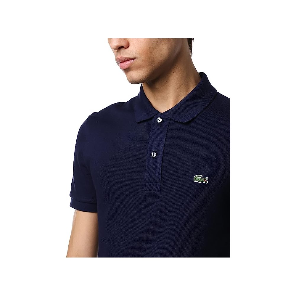 POLO LACOSTE CLASSIC FIT BLEU UOMO