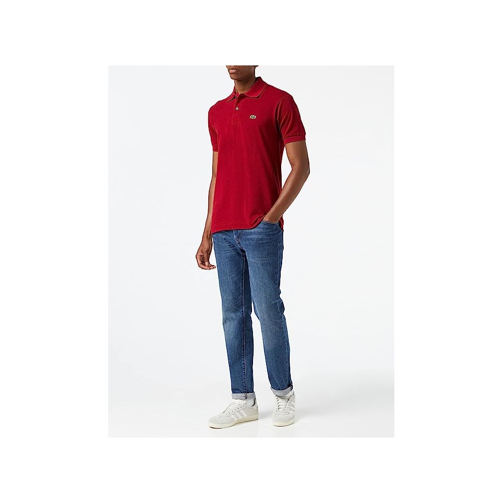 POLO LACOSTE CLASSIC FIT BORDEAUX UOMO