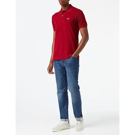 POLO LACOSTE CLASSIC FIT BORDEAUX UOMO