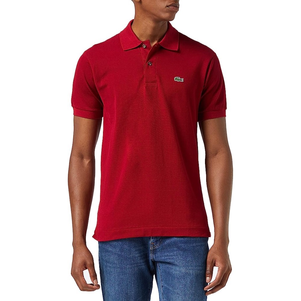 POLO LACOSTE CLASSIC FIT BORDEAUX UOMO