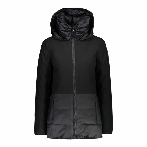 CMP LONG JACKET ZIP HOOD DONNA NERO