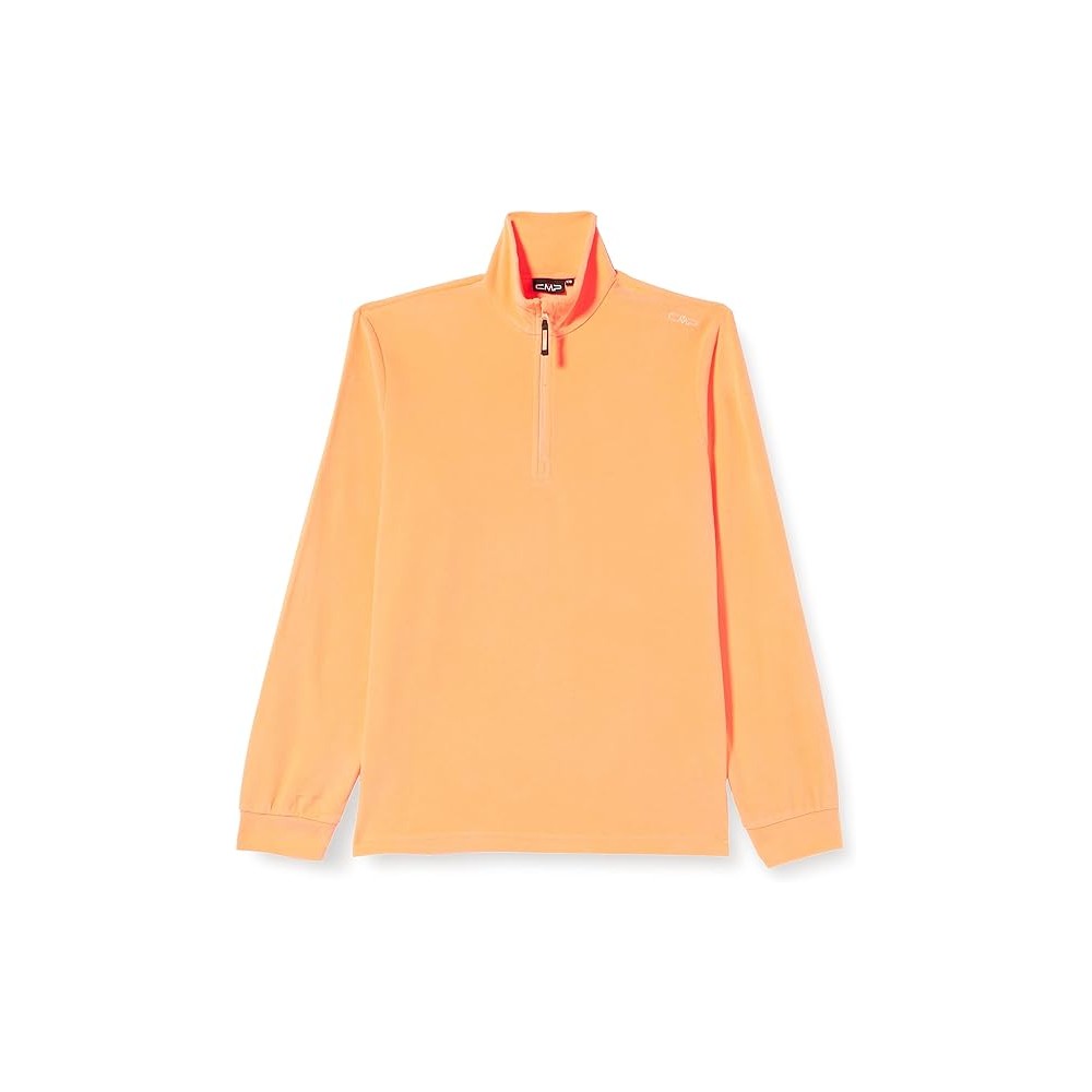 CMP KID SWEAT PILE ARANCIO FLUO