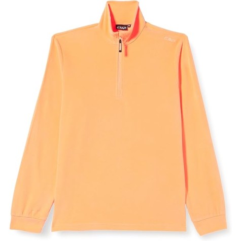 CMP KID SWEAT PILE ARANCIO FLUO