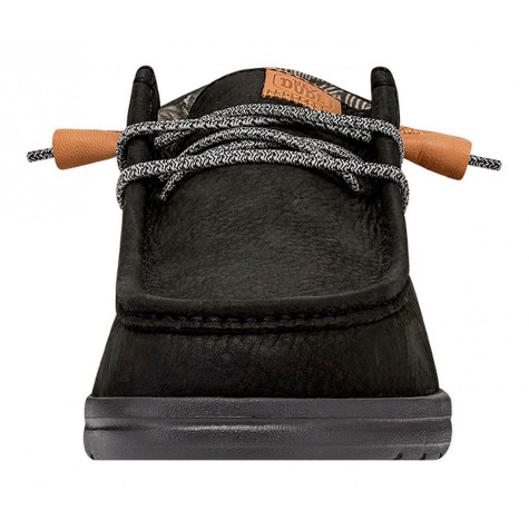 HEY DUDE WALLY GRIP CRAFT LEATHER BLACK