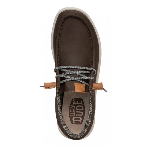 HEY DUDE WALLY GRIP CRAFT LEATHER GREY