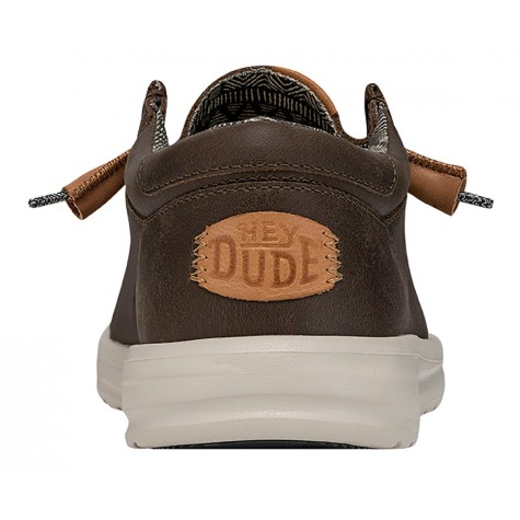 HEY DUDE WALLY GRIP CRAFT LEATHER GREY