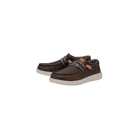 HEY DUDE WALLY GRIP CRAFT LEATHER GREY