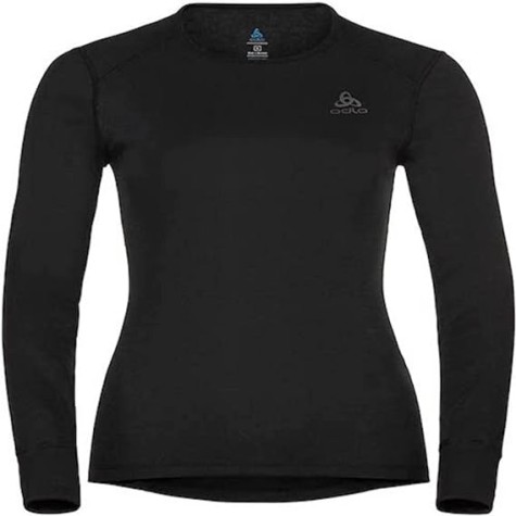 ODLO FITTED WARM MAGLIA TERMICA NERA TECNICA DONNA