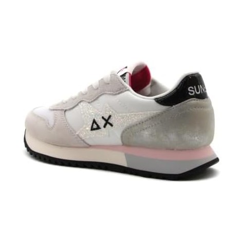 SUN 68 FOOTWEAR STARGIRL GLITTER LOGO BIANCO DONNA