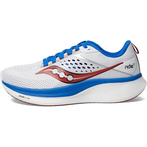 SAUCONY RIDE 17 MEN'S WHITE/COBALT BLANC