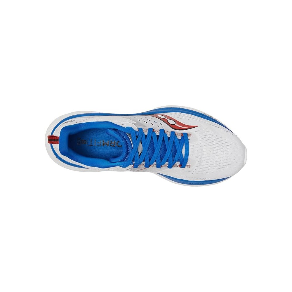SAUCONY RIDE 17 MEN'S WHITE/COBALT BLANC