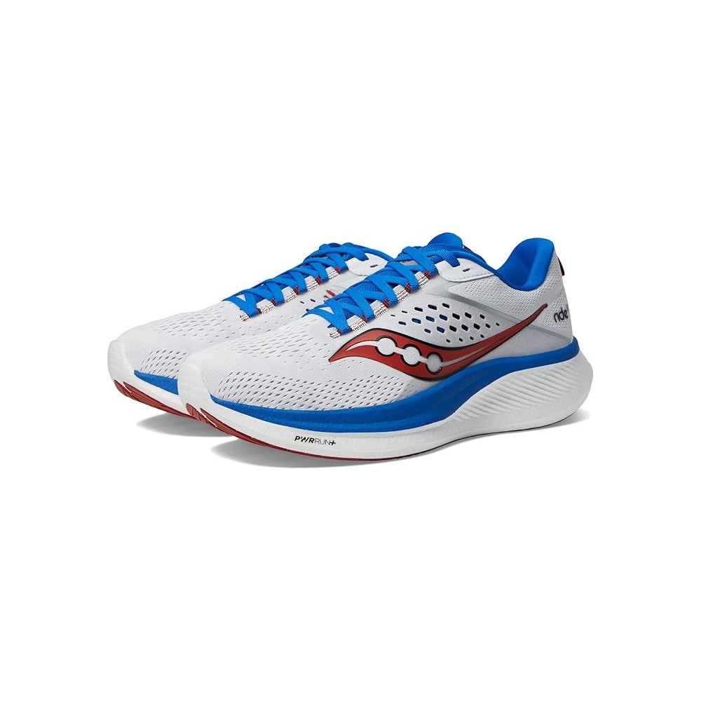 SAUCONY RIDE 17 MEN'S WHITE/COBALT BLANC