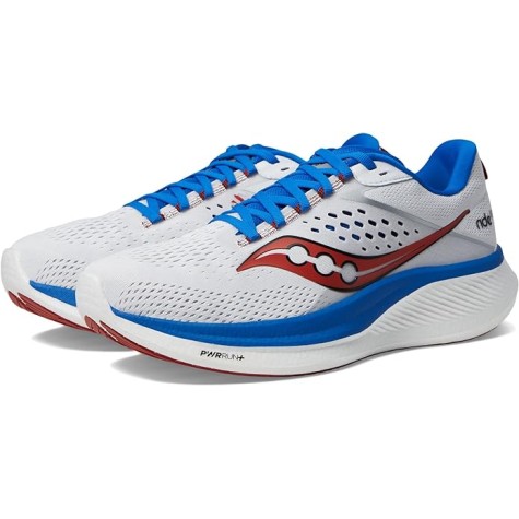SAUCONY RIDE 17 MEN'S WHITE/COBALT BLANC