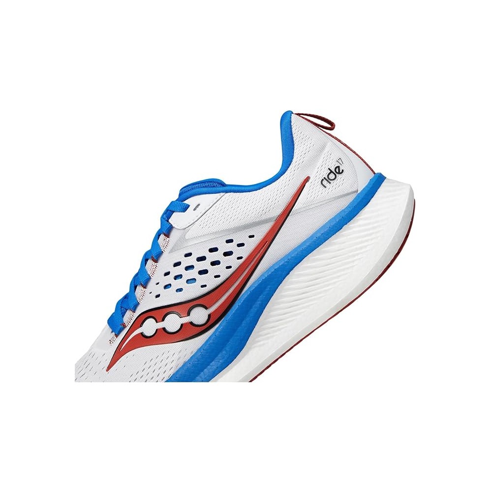SAUCONY RIDE 17 MEN'S WHITE/COBALT BLANC