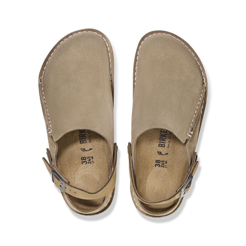 BIRKENSTOCK LUTRY PREMIUM SUEDE GRAY TAUPE