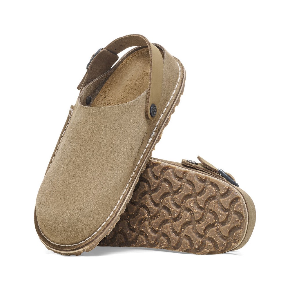 BIRKENSTOCK LUTRY PREMIUM SUEDE GRAY TAUPE