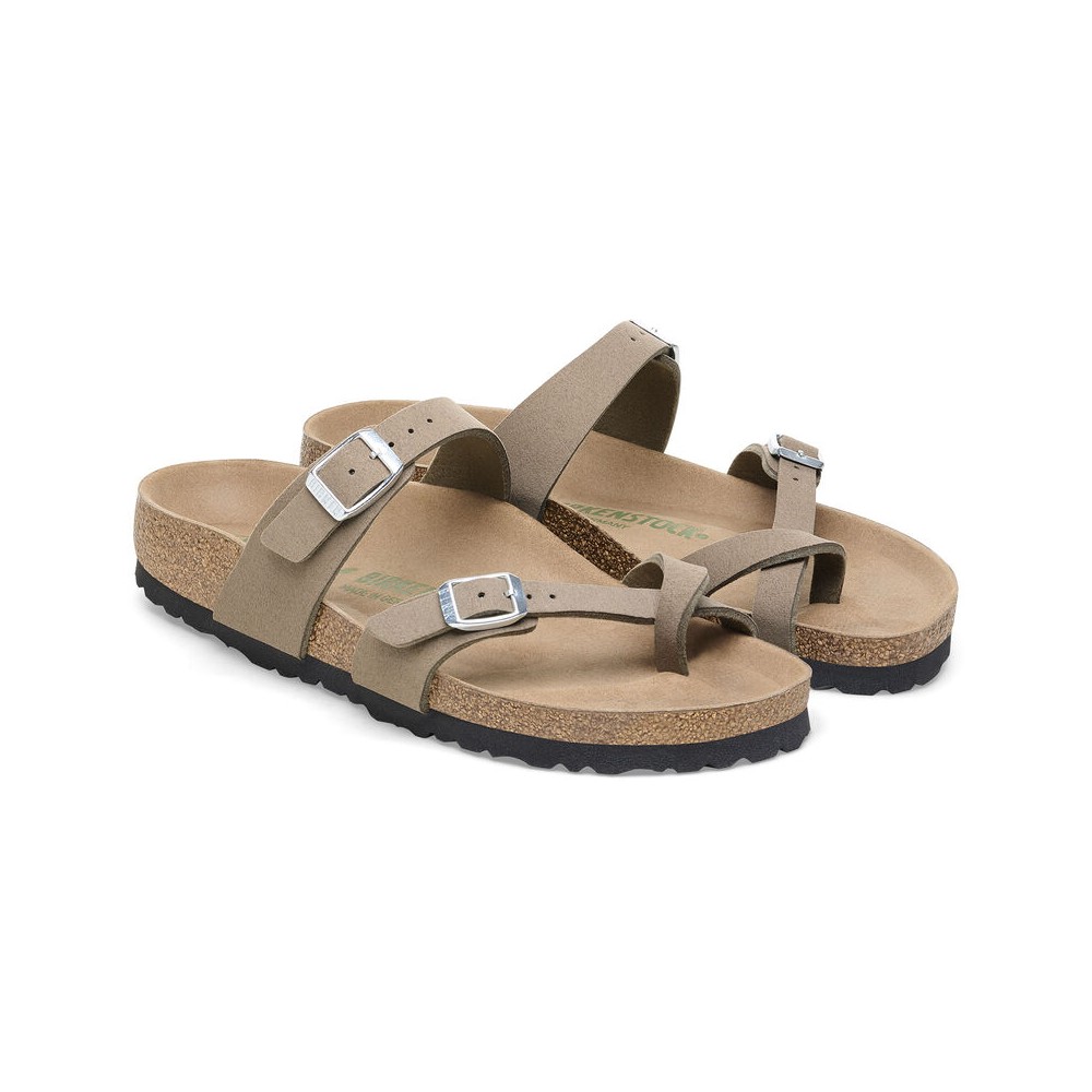 BIRKENSTOCK MAYARI SOFT BIRKI VEGAN GRAY TAUPE