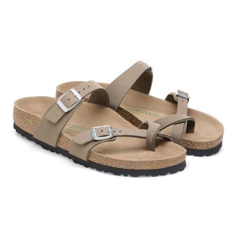 BIRKENSTOCK MAYARI SOFT BIRKI VEGAN GRAY TAUPE