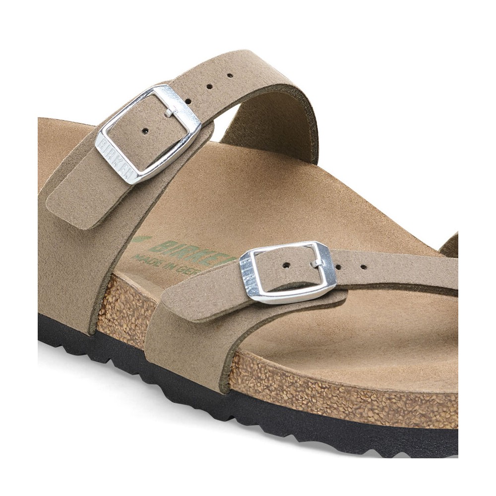 BIRKENSTOCK MAYARI SOFT BIRKI VEGAN GRAY TAUPE