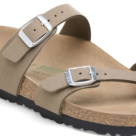 BIRKENSTOCK MAYARI SOFT BIRKI VEGAN GRAY TAUPE