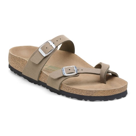 BIRKENSTOCK MAYARI SOFT BIRKI VEGAN GRAY TAUPE