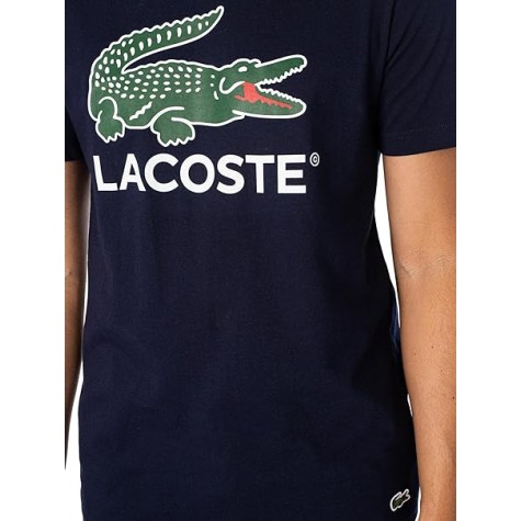 T-SHIRT LACOSTE CLASSIC FIT BLEU MARINE 166 UOMO