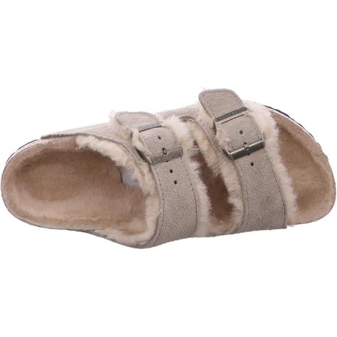 BIRKENSTOCK ARIZONA SHEARLING TAUPE