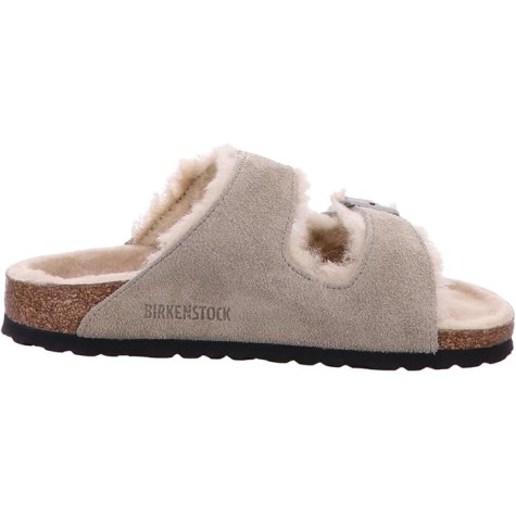 BIRKENSTOCK ARIZONA SHEARLING TAUPE