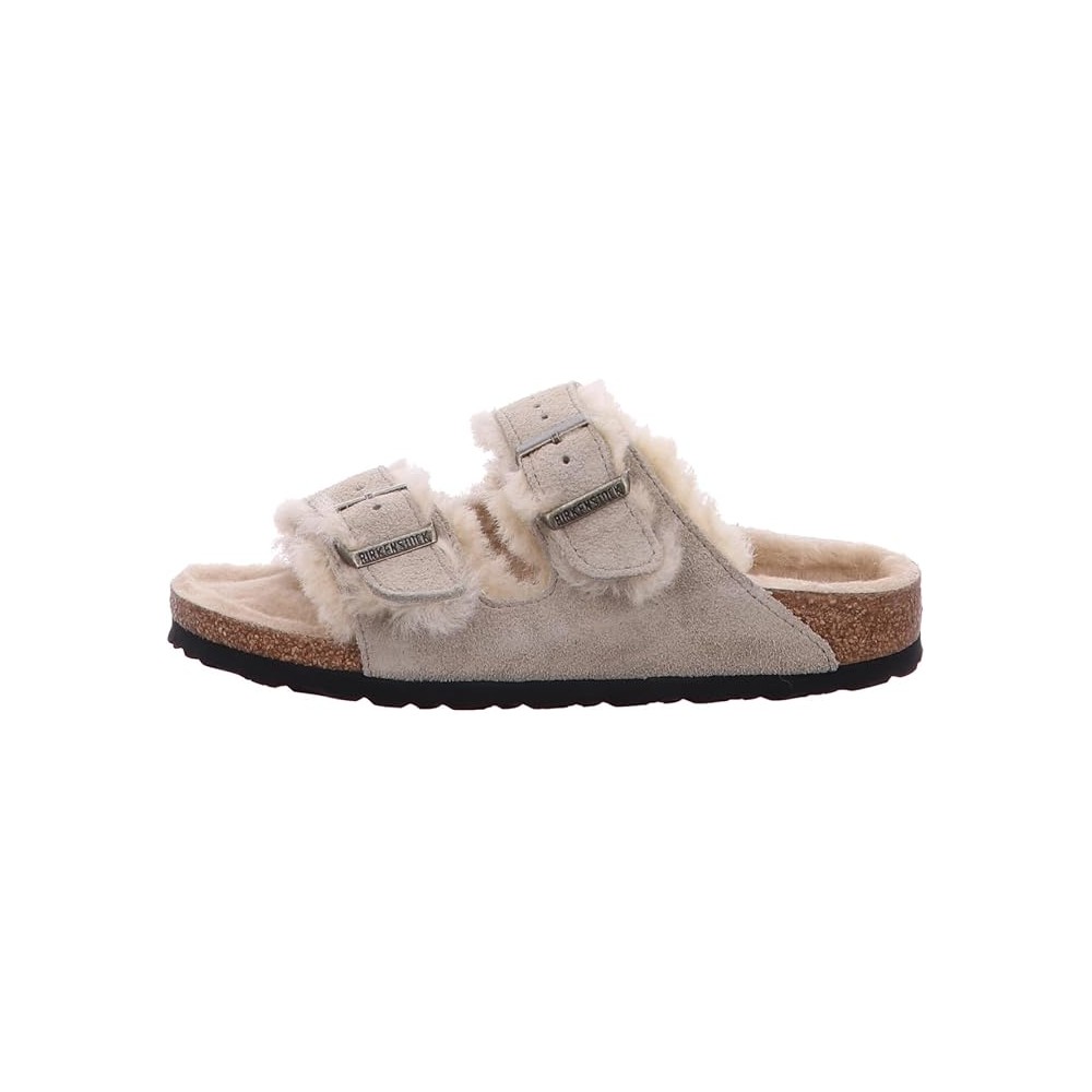 BIRKENSTOCK ARIZONA SHEARLING TAUPE