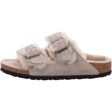 BIRKENSTOCK ARIZONA SHEARLING TAUPE