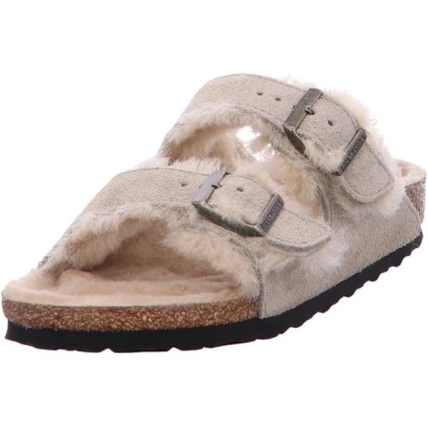 BIRKENSTOCK ARIZONA SHEARLING TAUPE