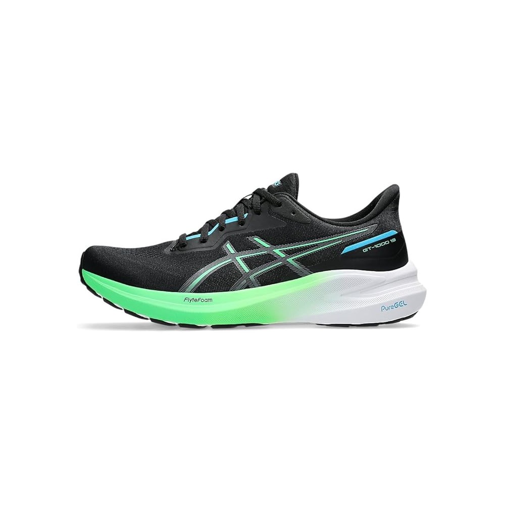 ASICS GT 1000 13 UOMO BLACK/DIGITAL AQUA