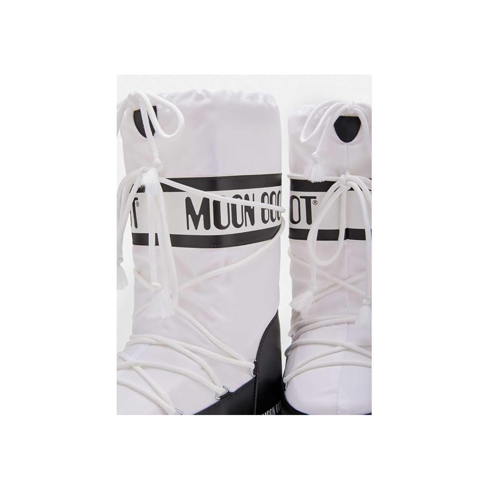 MOON BOOT ICON NYLON BLACK WHITE