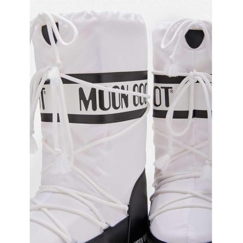 MOON BOOT ICON NYLON BLACK WHITE