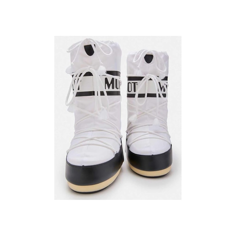 MOON BOOT ICON NYLON BLACK WHITE