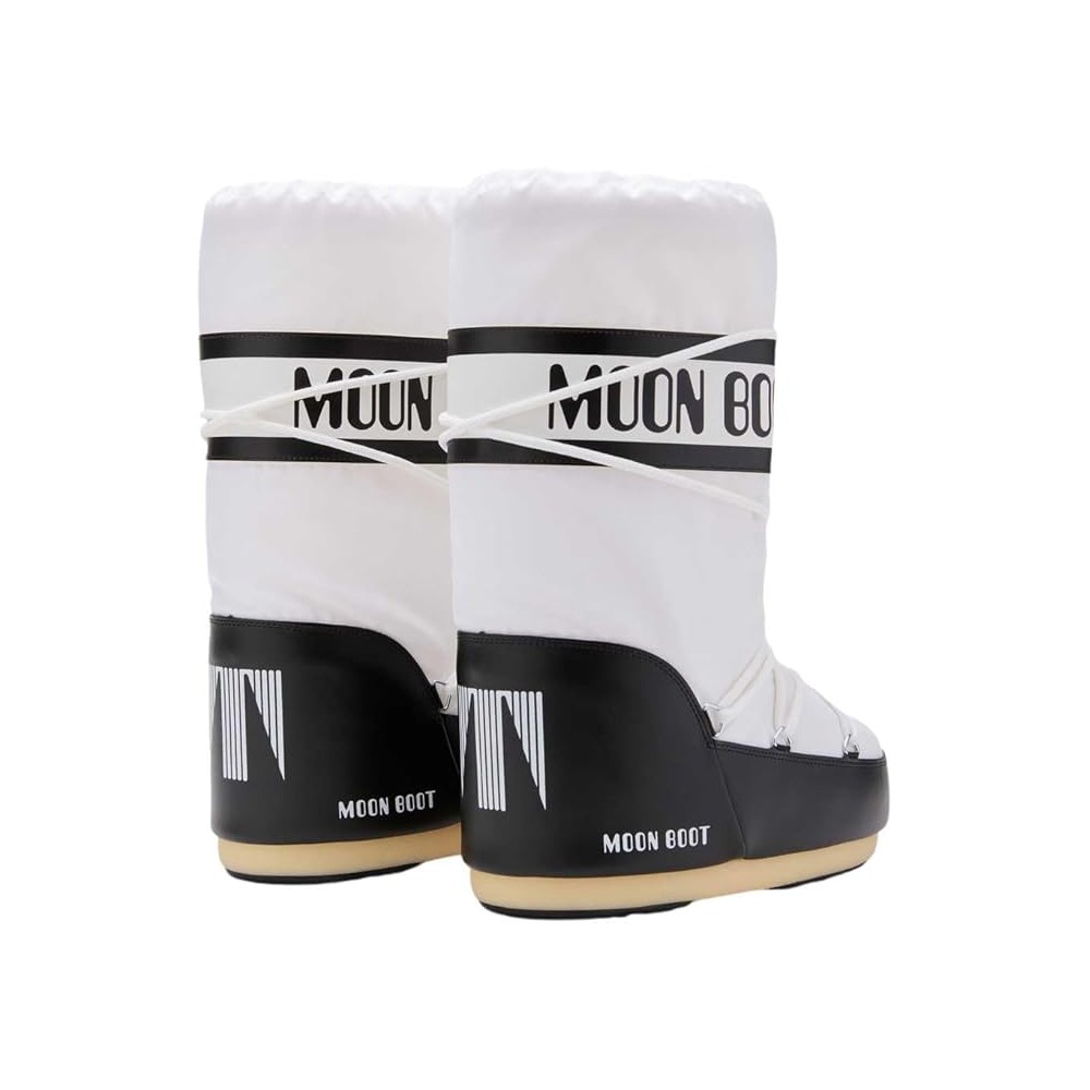 MOON BOOT ICON NYLON BLACK WHITE