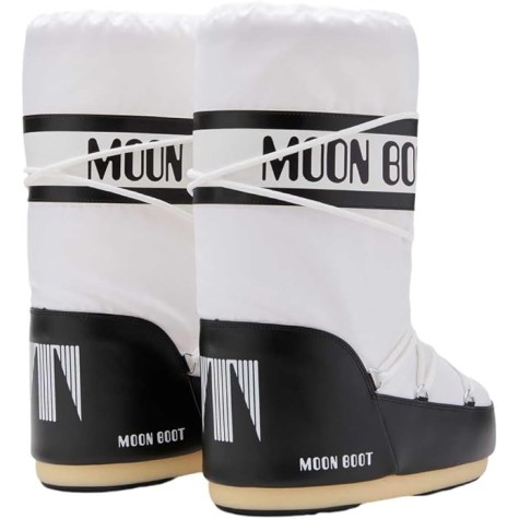MOON BOOT ICON NYLON BLACK WHITE