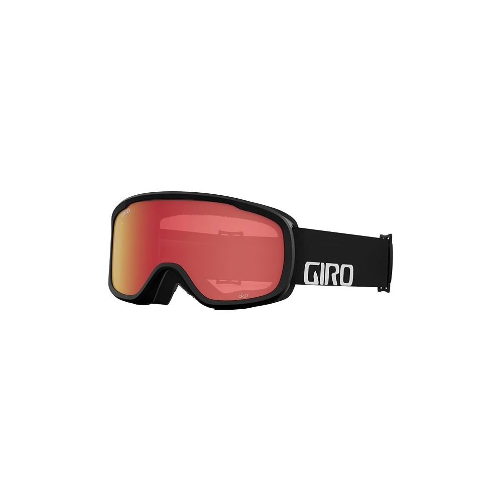 GIRO CRUZ ADULT BLACK WORDMARK AMBER SCARLET