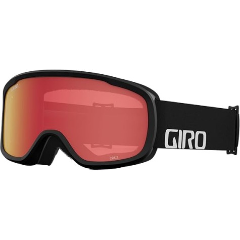 GIRO CRUZ ADULT BLACK WORDMARK AMBER SCARLET