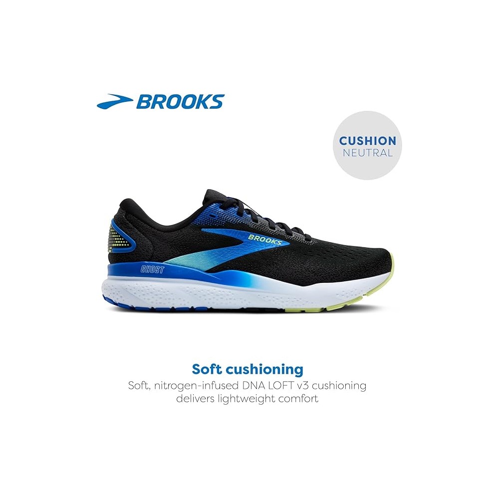 BROOKS GHOST 16 UOMO BLACK CUSHION